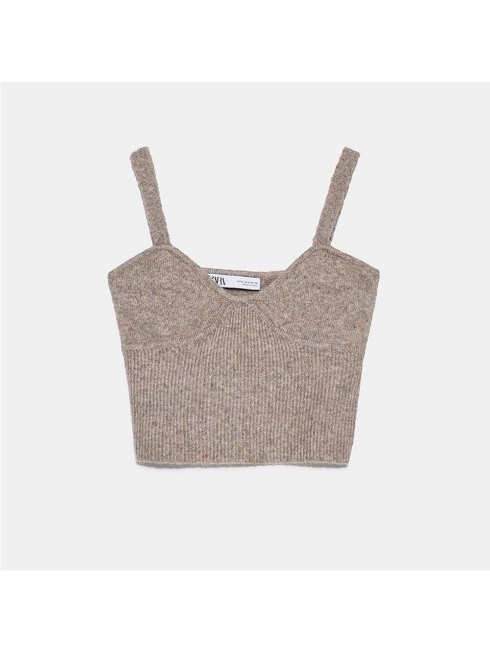 Zara wool blend sweater crop tank